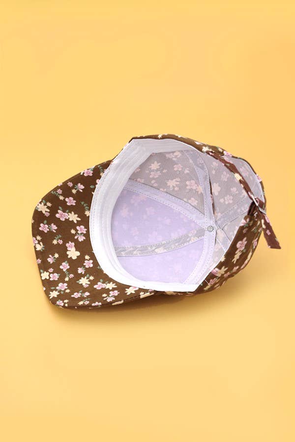 FLORAL CASUAL BASEBALL CAP | 40HW716: Black