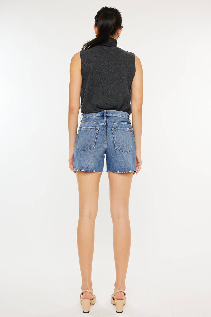 High Rise Denim Shorts