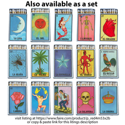 Loteria Palma Matchbox • Candle Acc • Decorative Matches