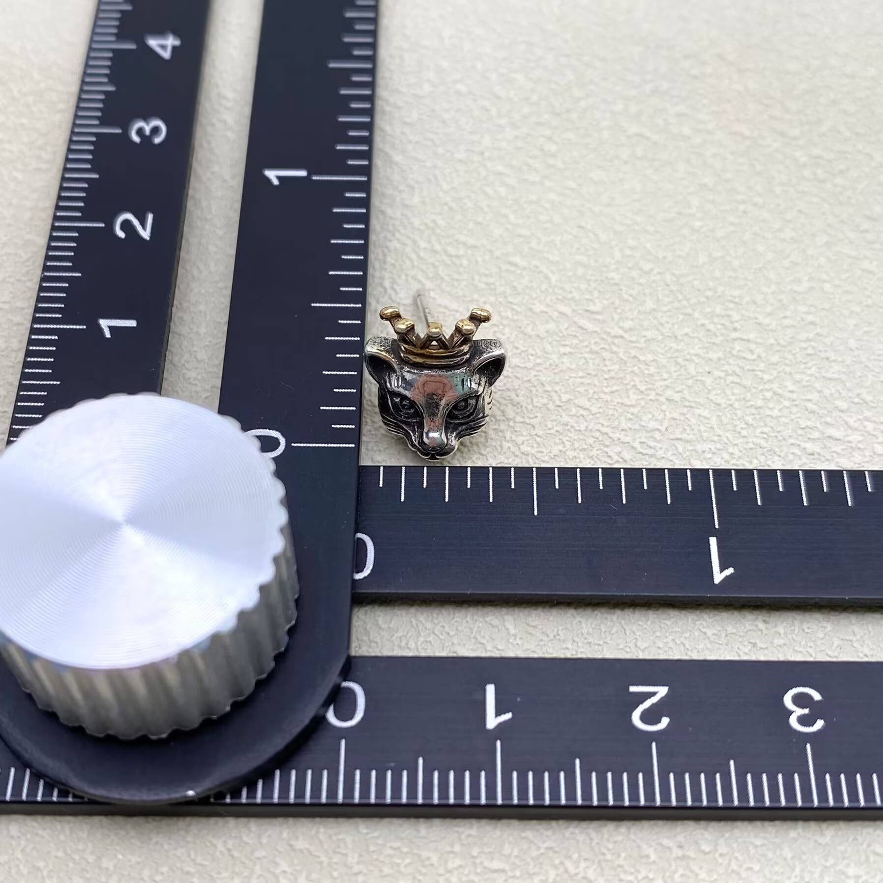 Royal Kitty Crown Stud Earrings