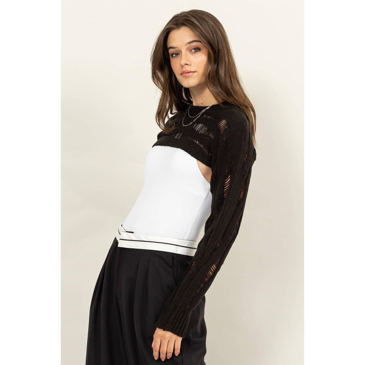 Open Knit Shrug Sweater