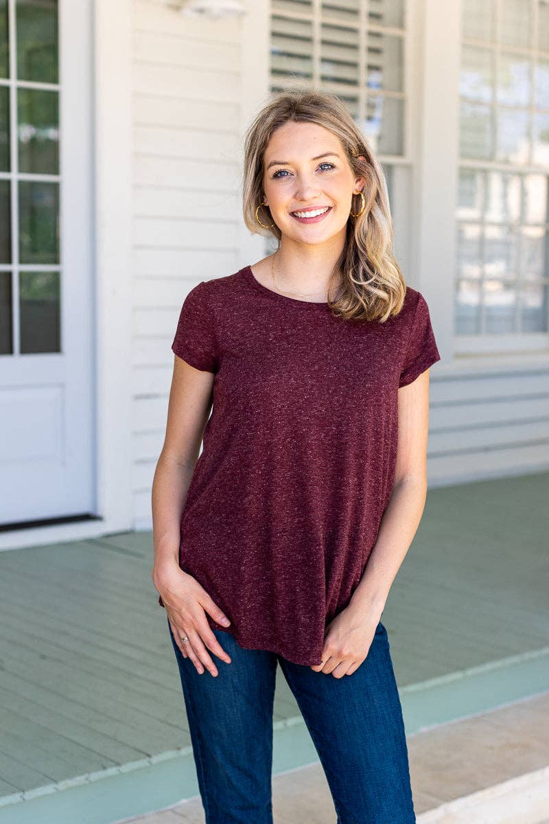 Hope's Heathered Short Sleeve Top