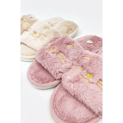 Meow Cozy Soft Indoor Open Toe Slipper