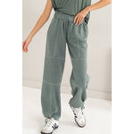 High Waist Wide Leg Drawstring Pants