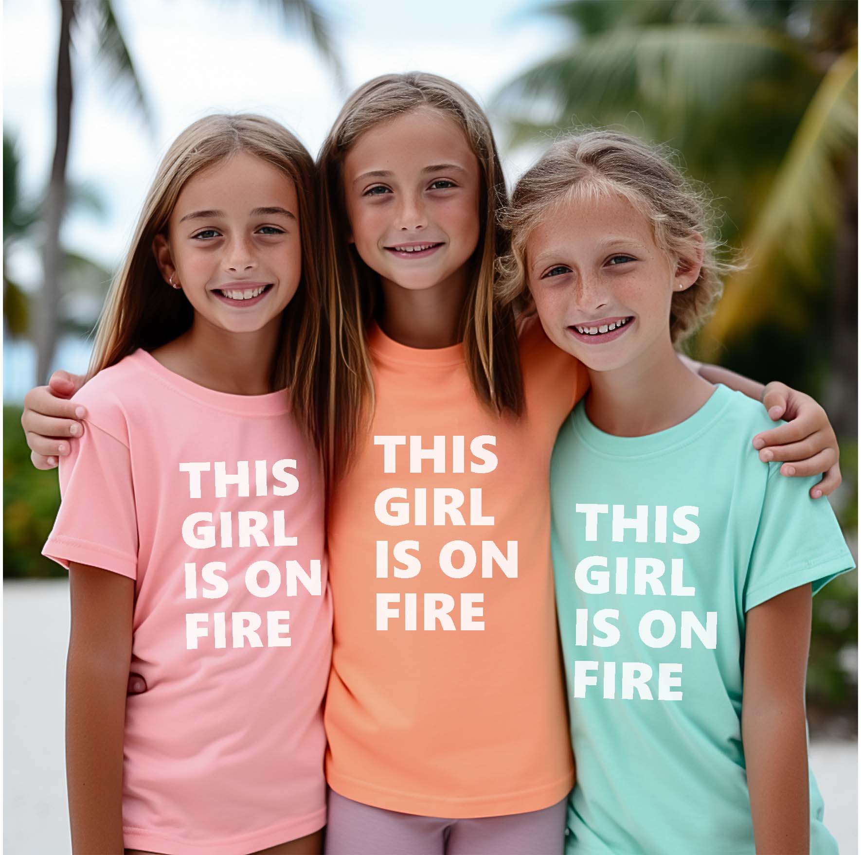 Girl on Fire | Girls Summer Tee