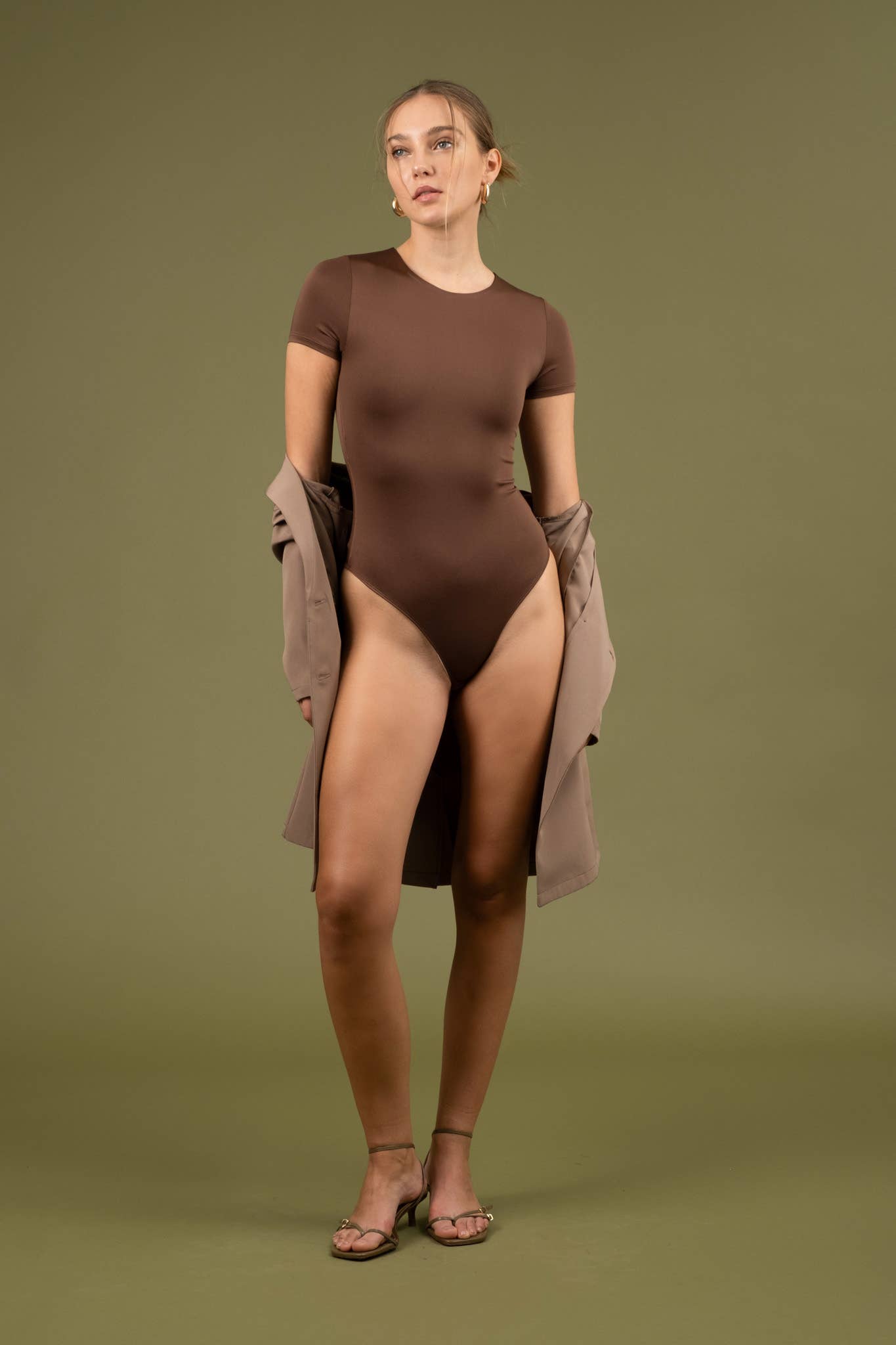 Round Neck Short Sleeve Bodysuit