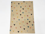 Colorful Hearts Recycled Kraft Wrapping Paper Gift Wrap