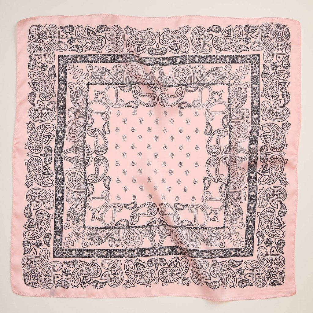 Silk Texture Paisley Bandana Square Scarf