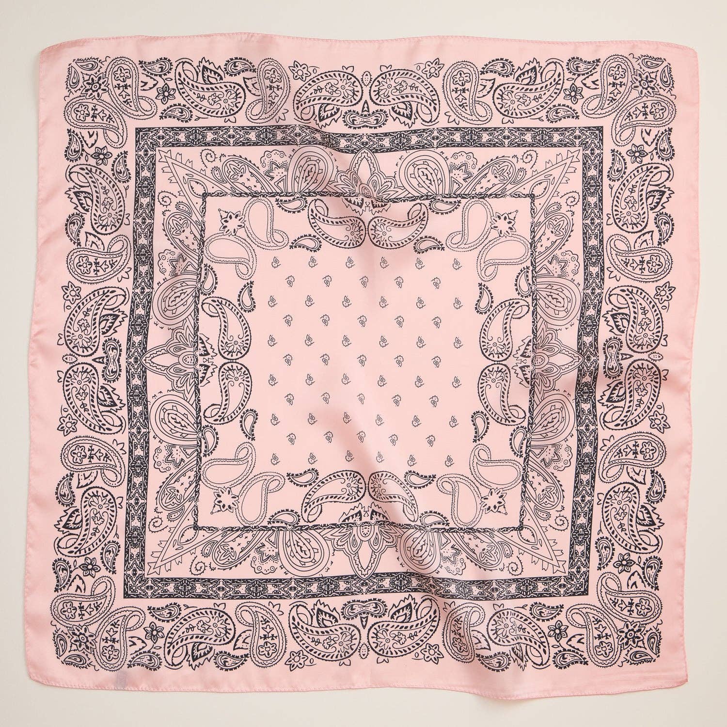 Silk Texture Paisley Bandana Square Scarf
