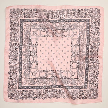 Silk Texture Paisley Bandana Square Scarf
