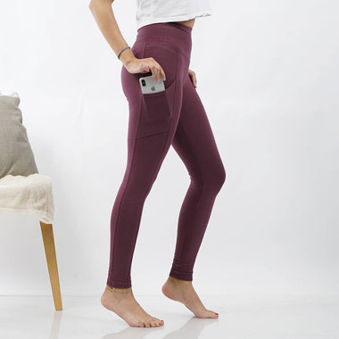 Wide Waistband Leggings With Pockets.