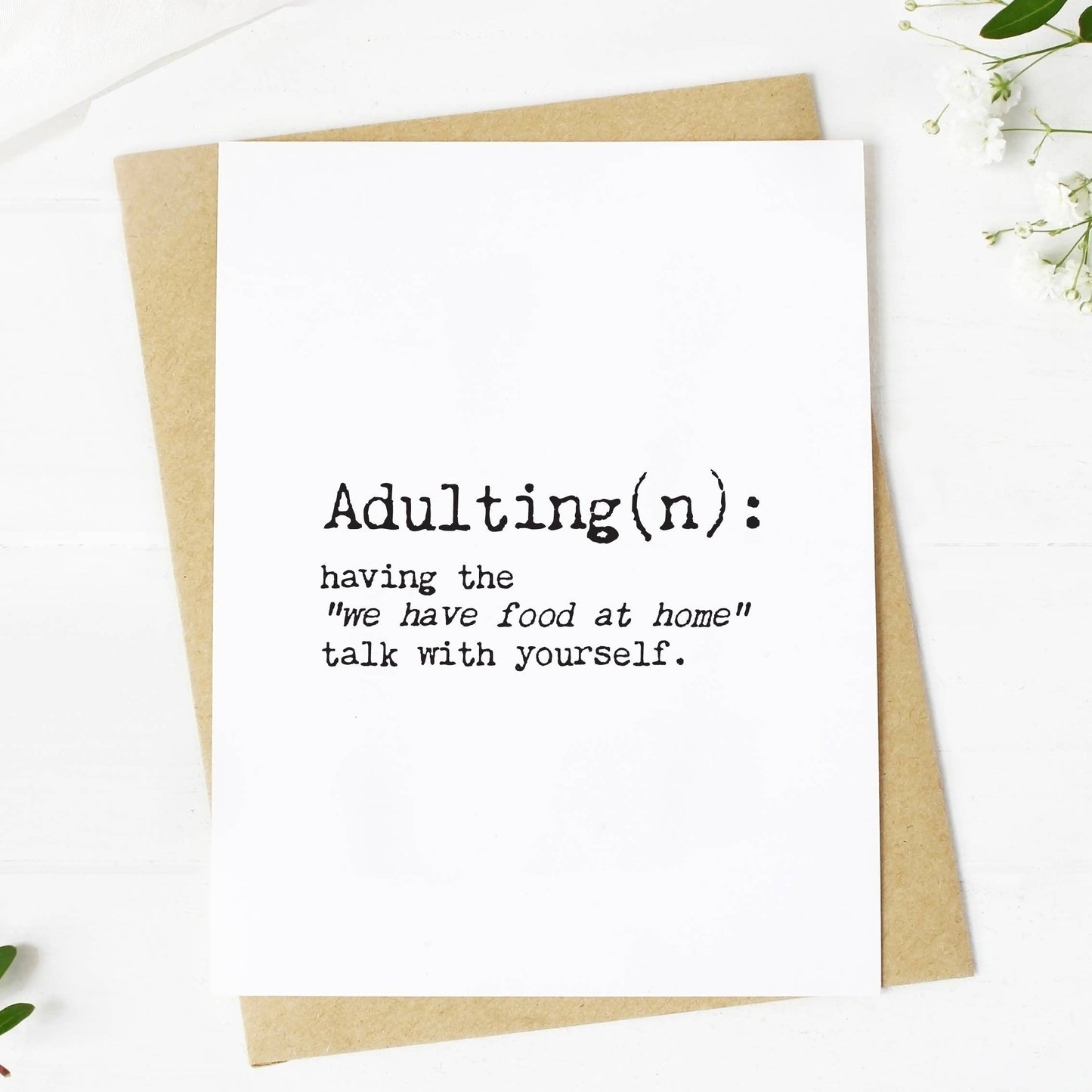 "Adulting" Greeting Card