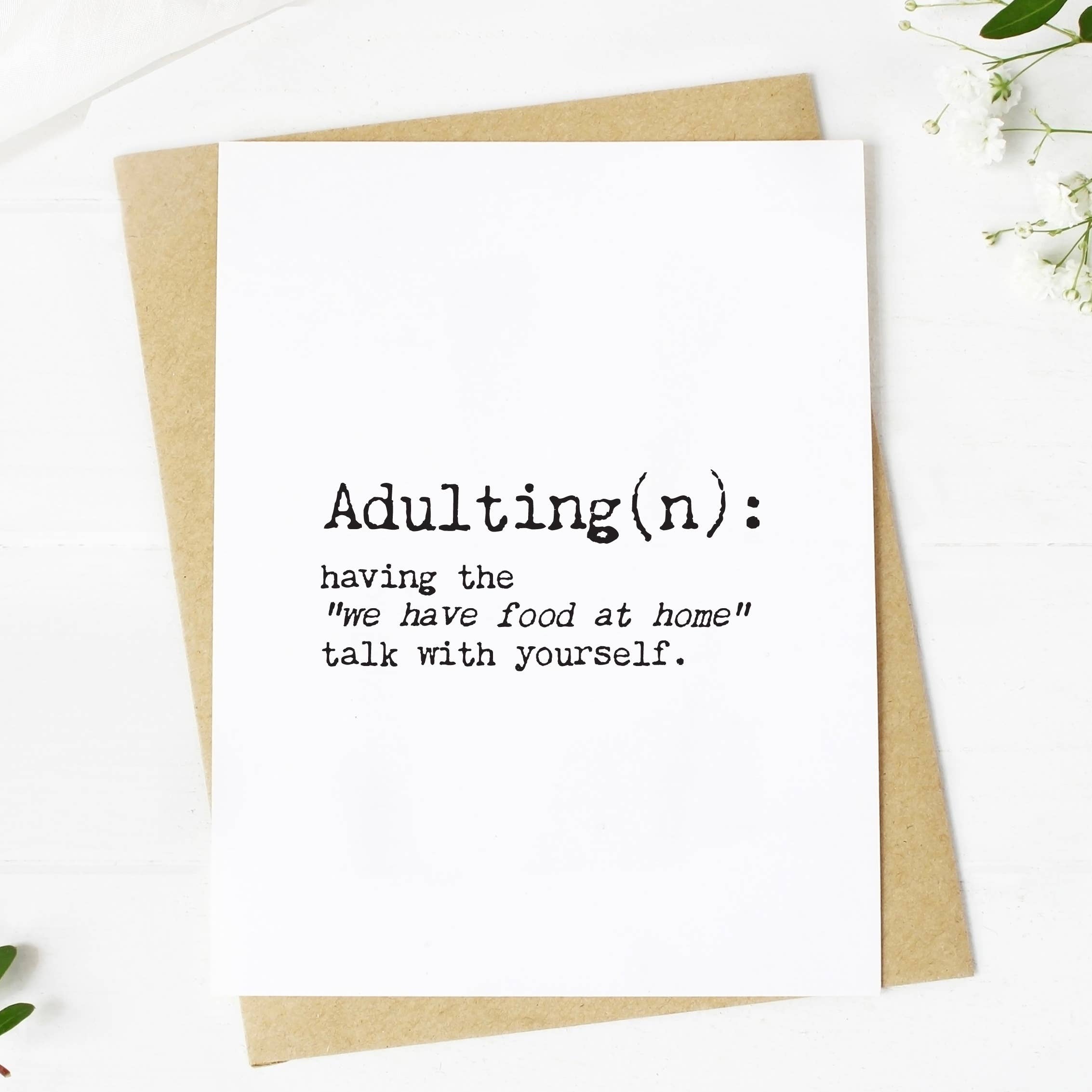 "Adulting" Greeting Card