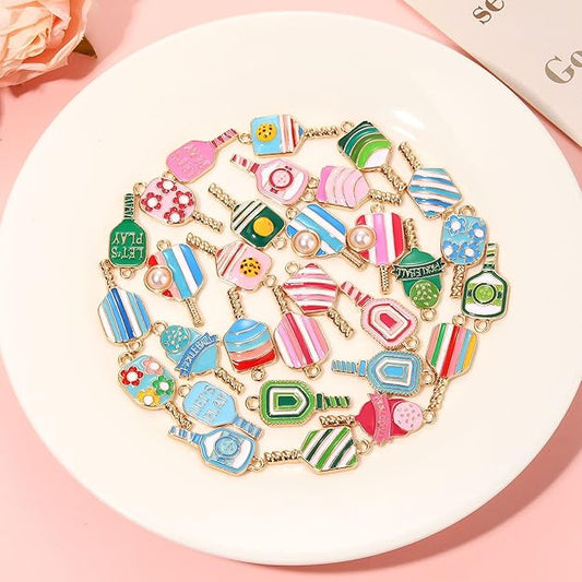 Pickleball Charms for Jewelry