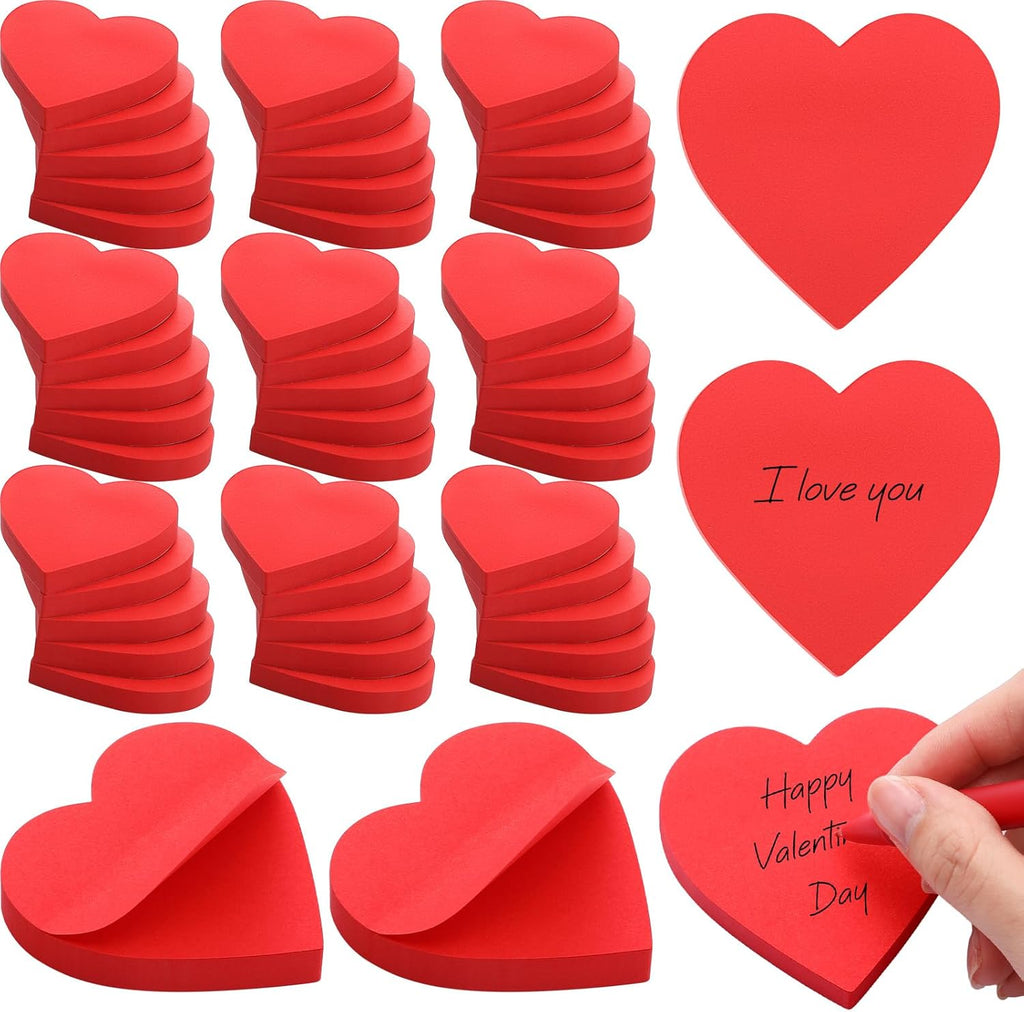 Red Heart Sticky Notes