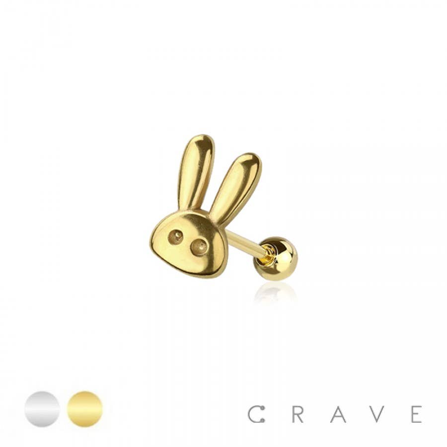 Tiny Rabbit Surgical Steel Cartilage Earring