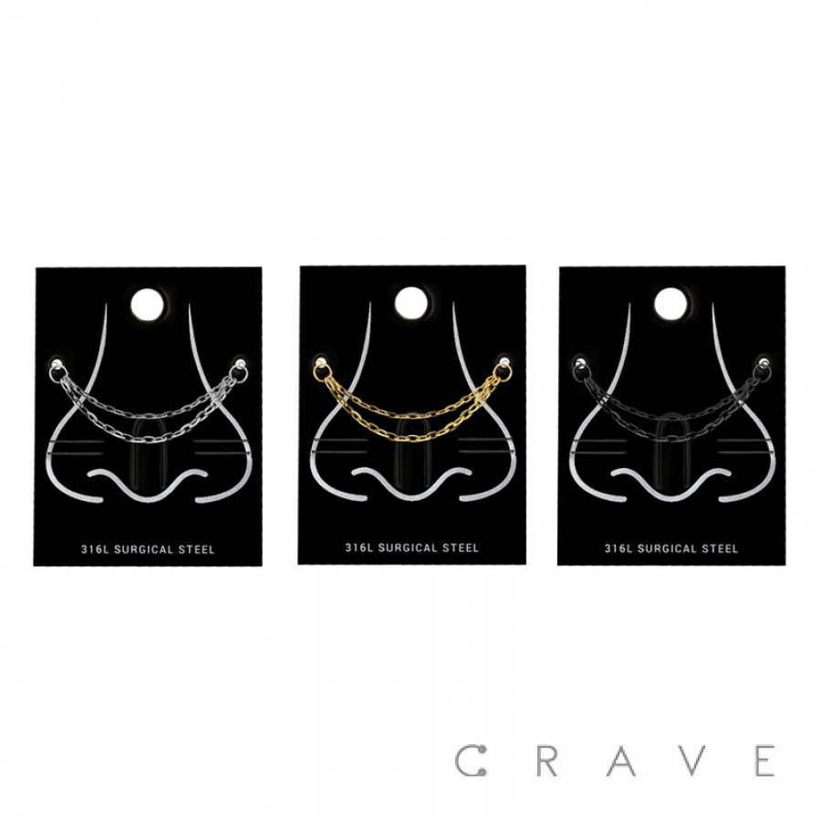 Double Cable Chain for Nose Ring