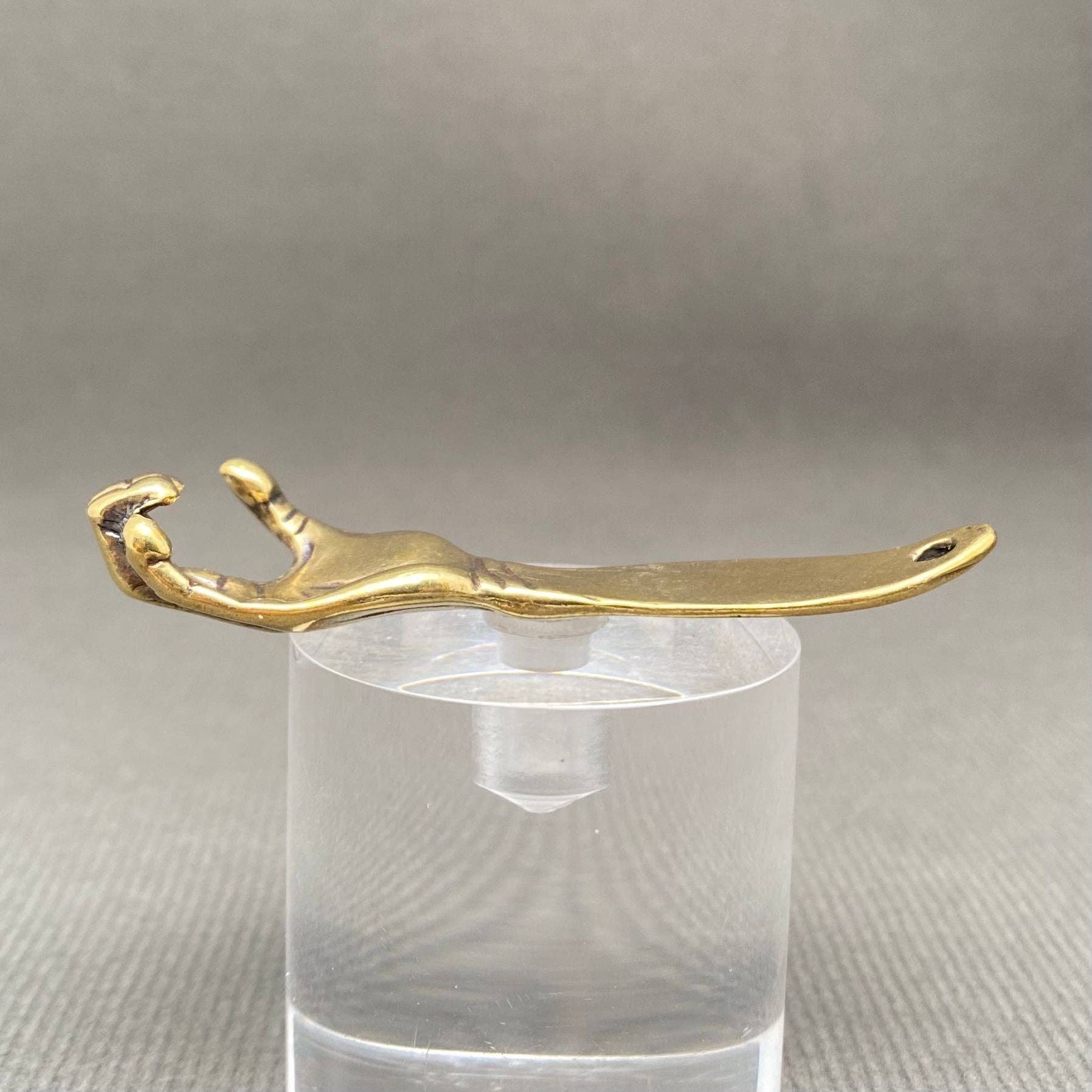Vintage Inspired Brass Arm Bottle Opener