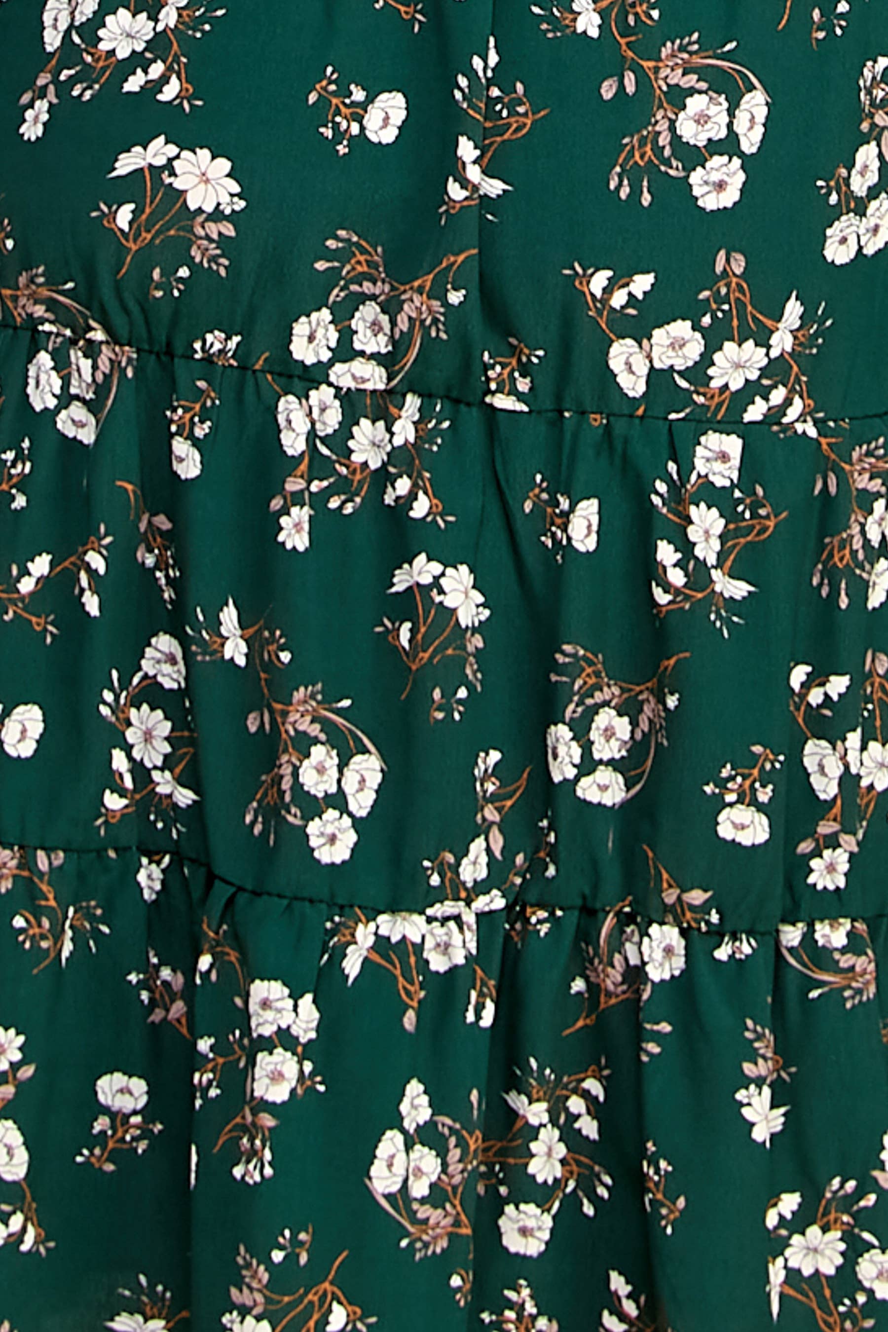 Plus Size Ruffled Floral Midi Dress.