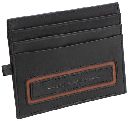 Jack Abrahams Goat Nappa Leather Card Case Wallet w/ID Window