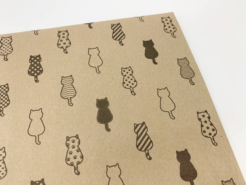 Cats Recycled Eco Kraft Wrapping Paper