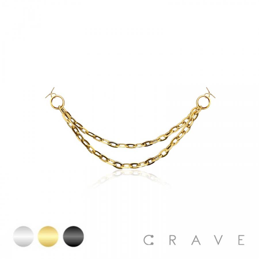 Double Cable Chain for Nose Ring