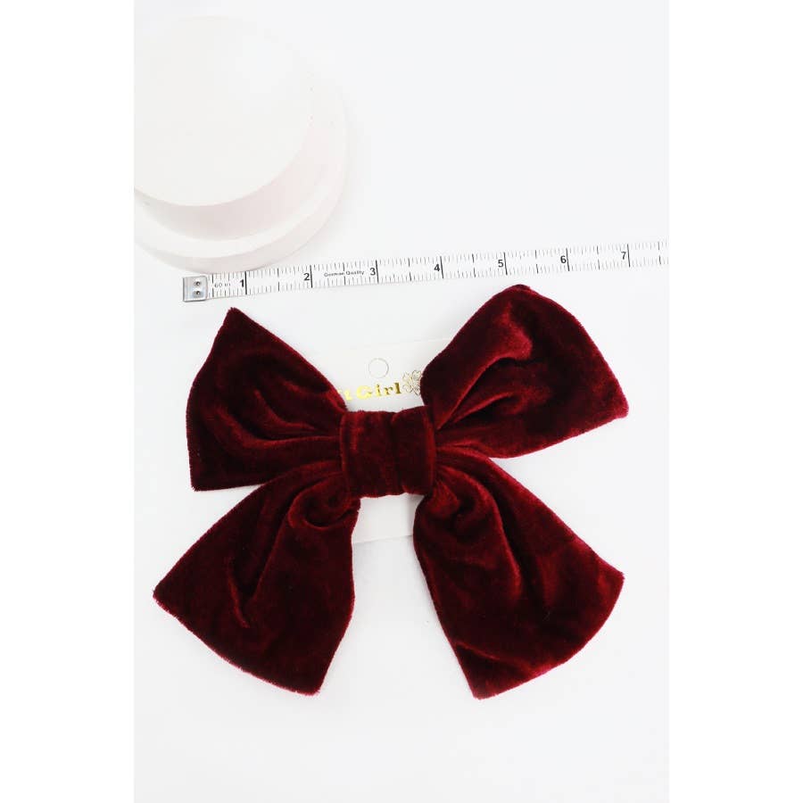 Large Velvet Bow Hair Clips