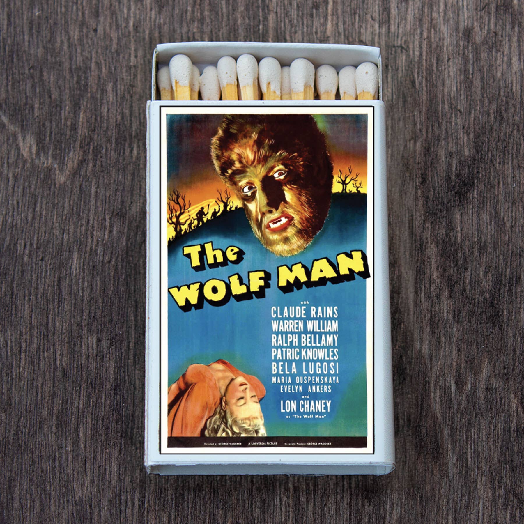 Matches • Monster Movie Poster The Wolf Man