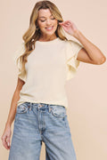 Sparkly Ruffle Sleeve Irvin Blouse 