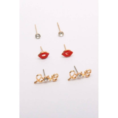 Love Stud Earring Set