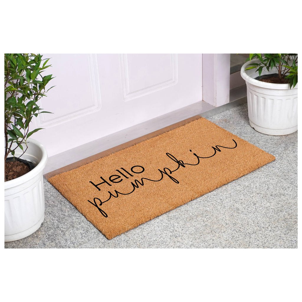 Hello Pumpkin Fall Doormat: 24 x 48
