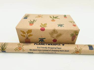 Houseplants Recycled Kraft Wrapping Paper Gift Wrap