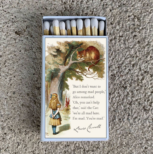 Alice in Wonderland & the Cheshire Cat Matchbox • Candle Acc