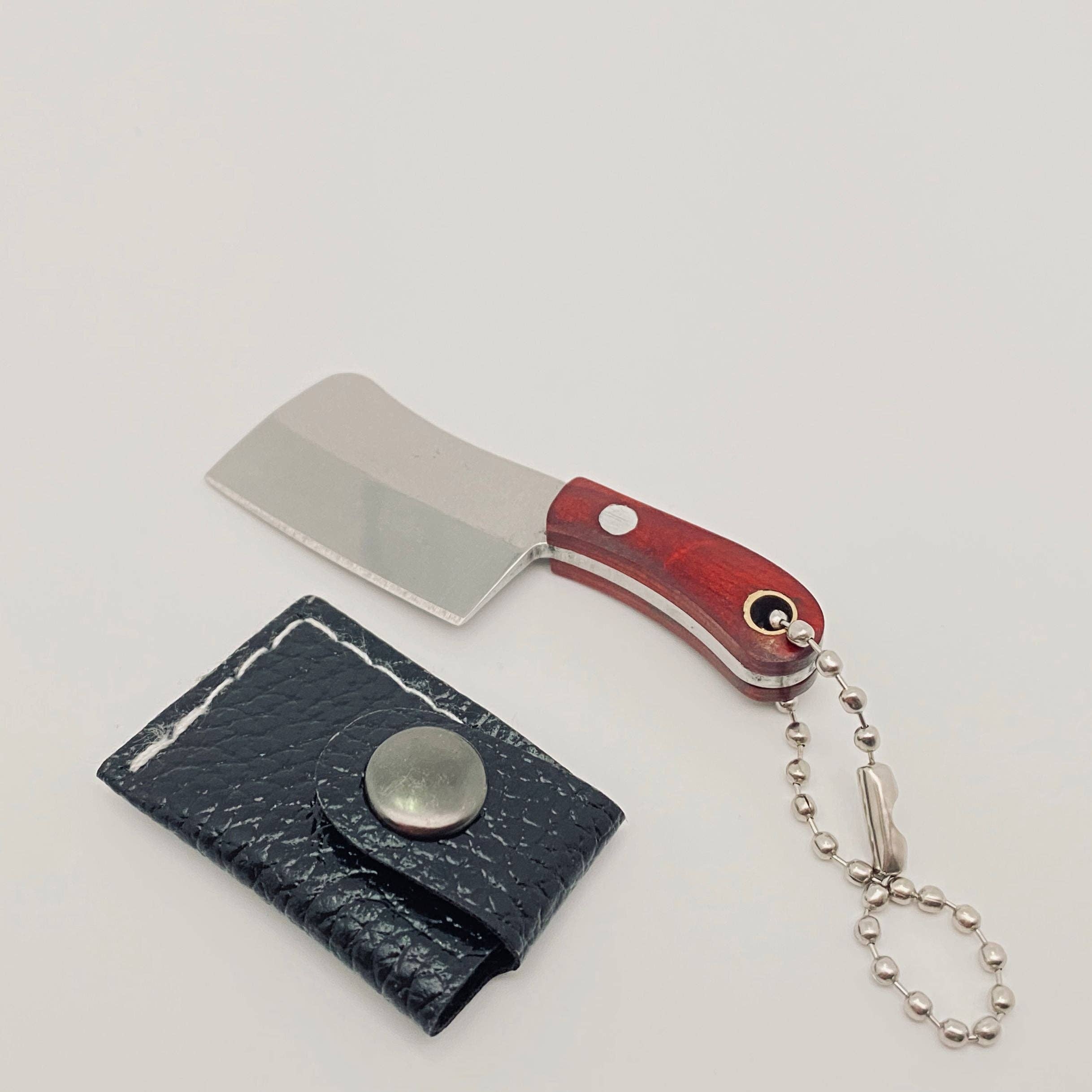 Mini Knife With Key Ring and Case