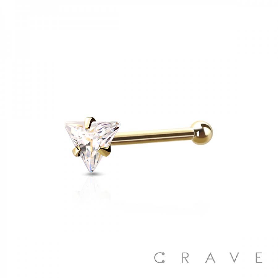 Triangle Nose Bone Stud Surgical Steel
