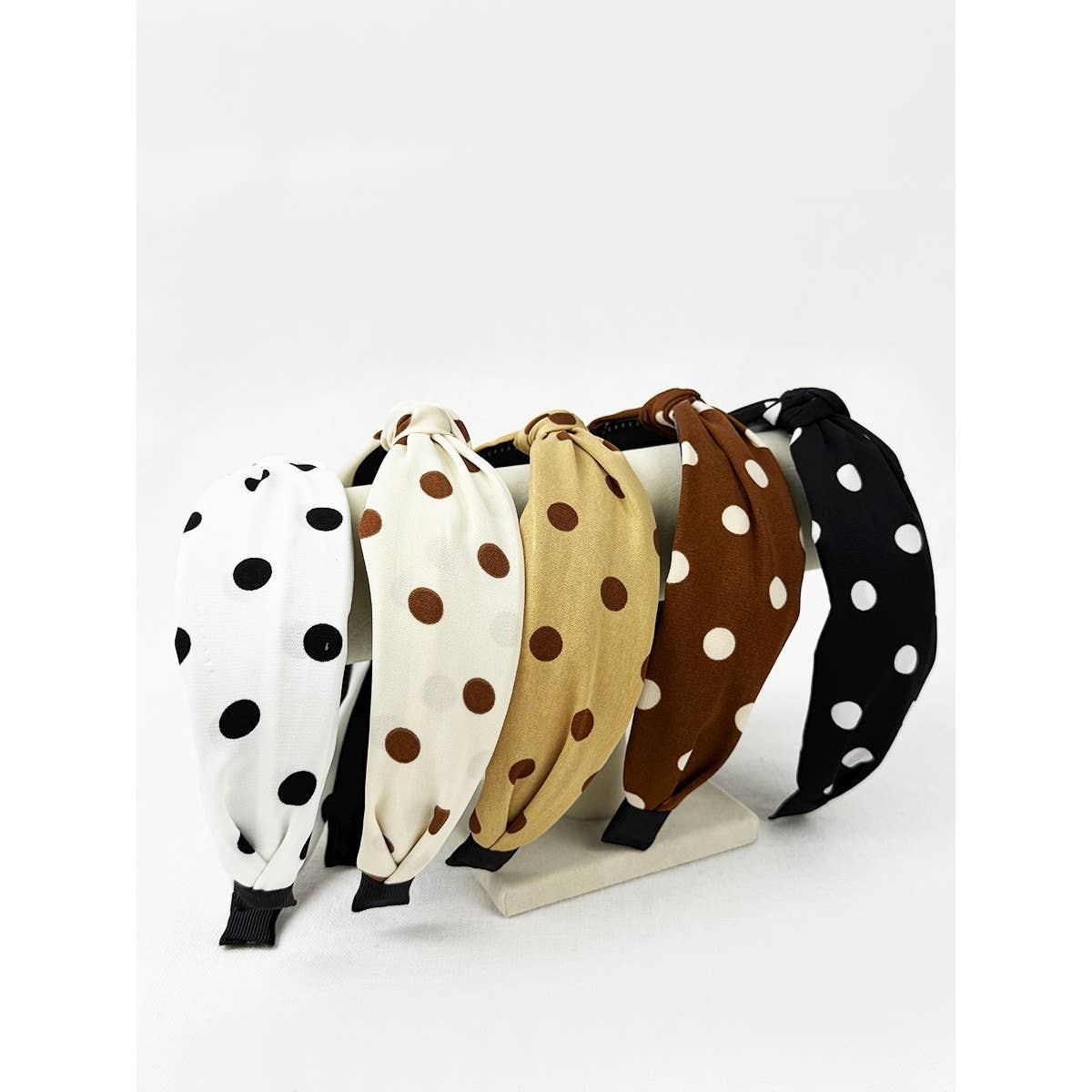 Neutral Tone Polka Dot Headband