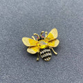 Golden Jeweled Bee Brooch