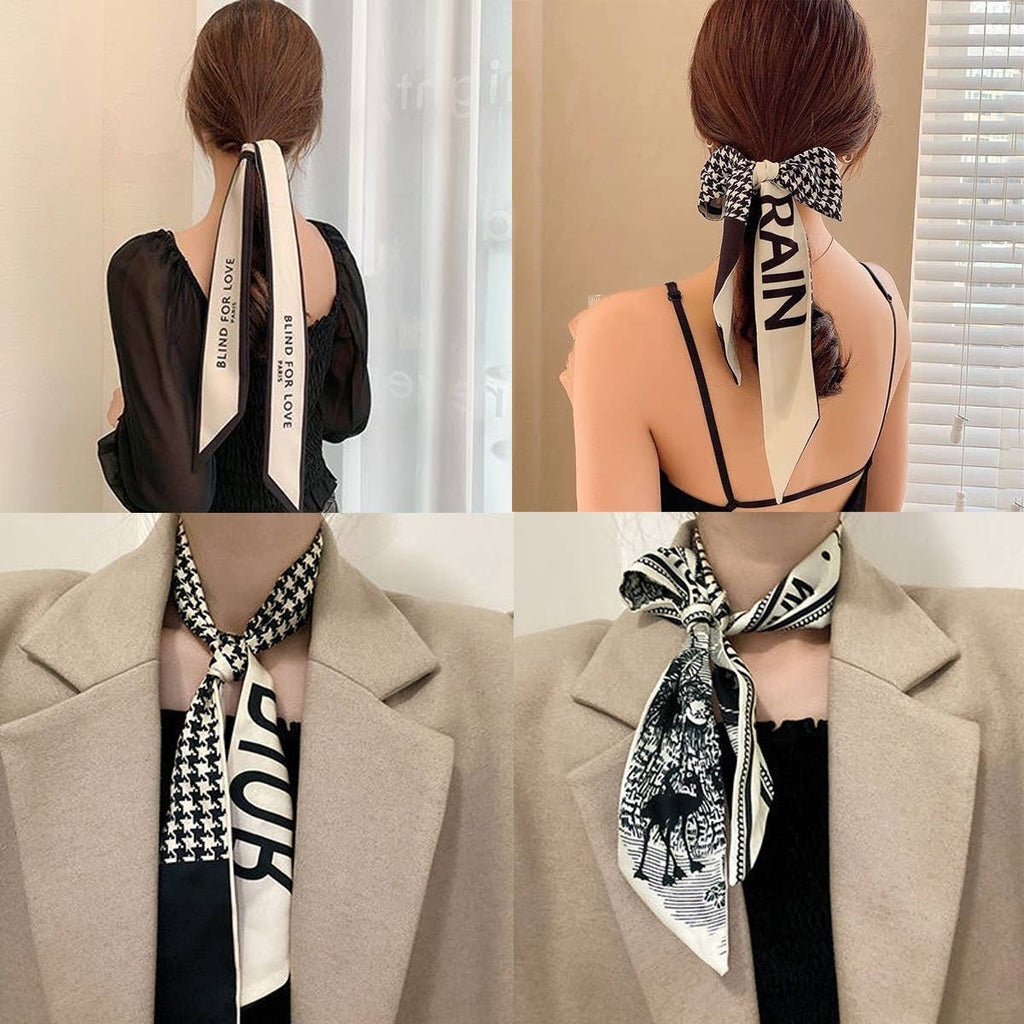 Vintage Bowknot Twilly Scarf for Hair or Bag
