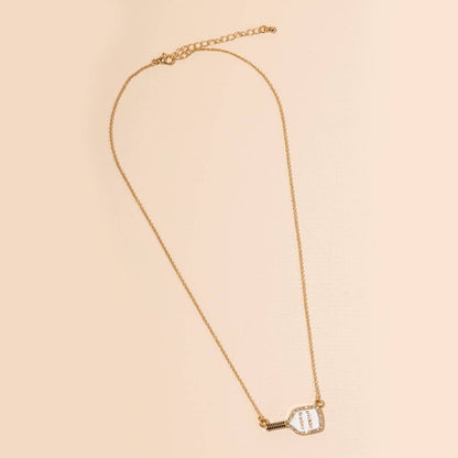 Enamel Pickle Baller 18K Gold Plated Short Necklace