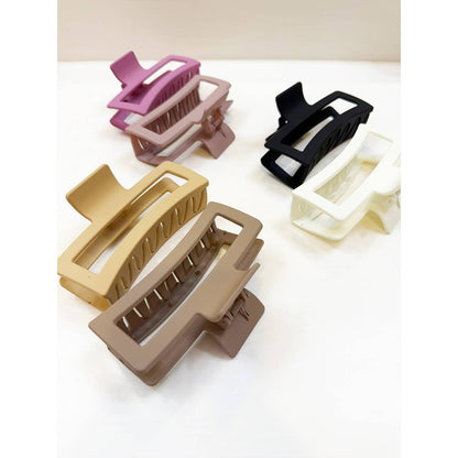 Jumbo Size Cut Out Rectangle Hair Claw Clip