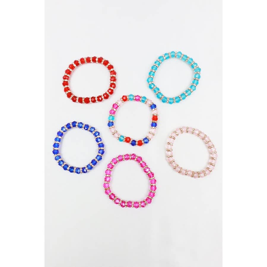 Multi Beaded Stretch Bracelet