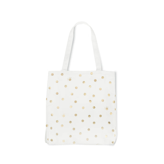 Kate Spade Canvas Book Tote, Gold Dot With Script