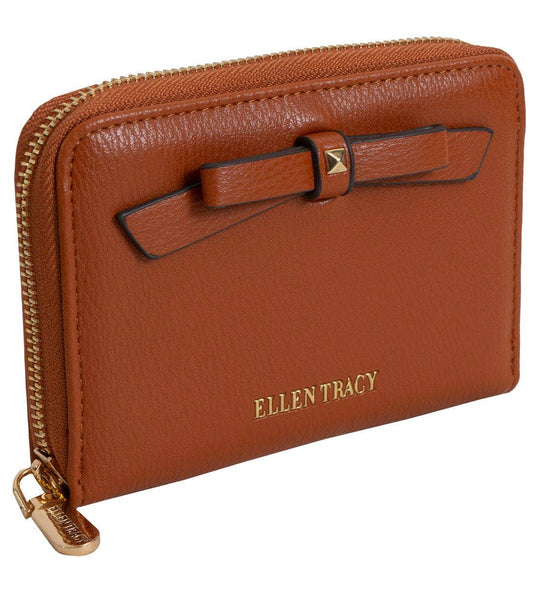 Ellen Tracy Pebble Grain Bow Indexer Wallet