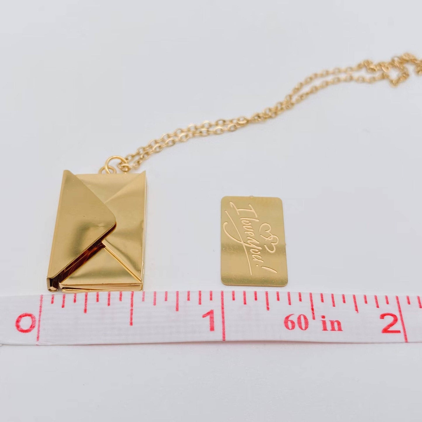"I Love You" Openable Envelope Necklace