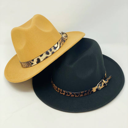 Leopard Band Fedora Hat