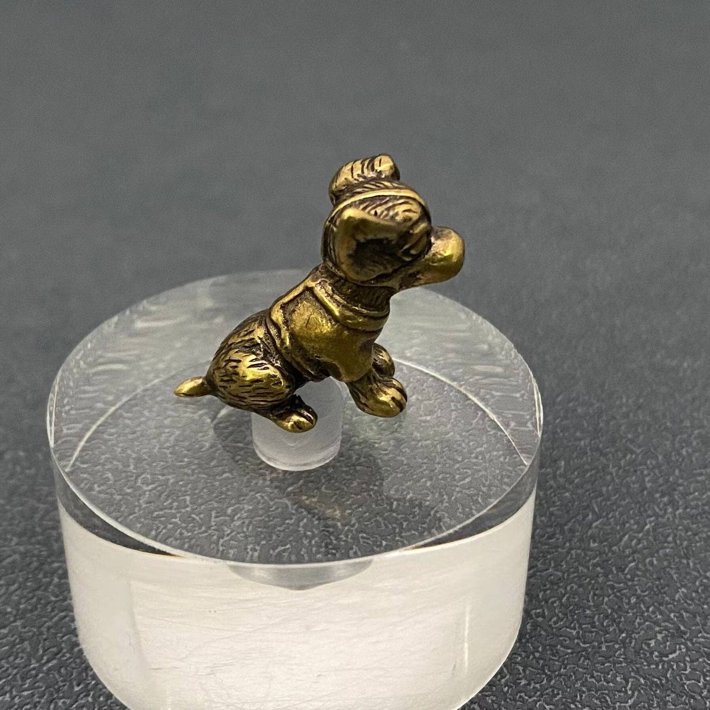 Small Brass Puppy Crafts Desktop Figurine