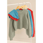 Autumn Love Ribbed Crew Neck Sweater