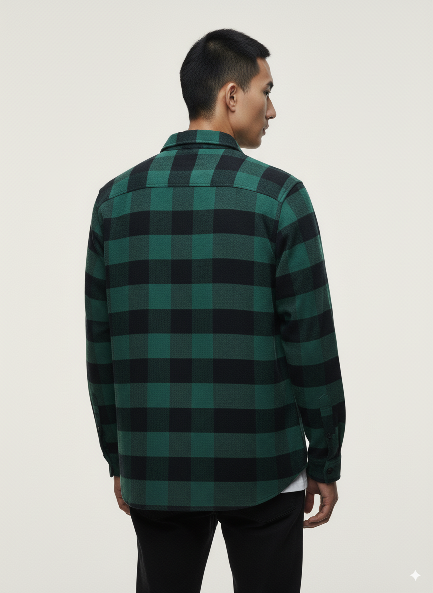 Flannel Long Sleeve Buffalo Plaid Shirt