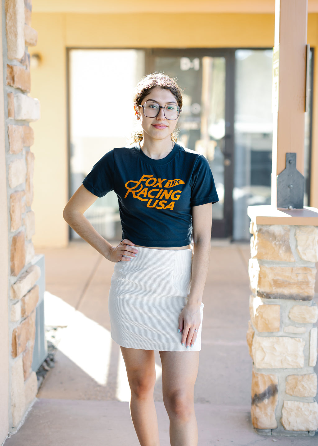 Women's Fox USA Baby Tee