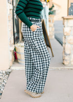 Easily Adored High Waist Plaid Wide Leg Pants